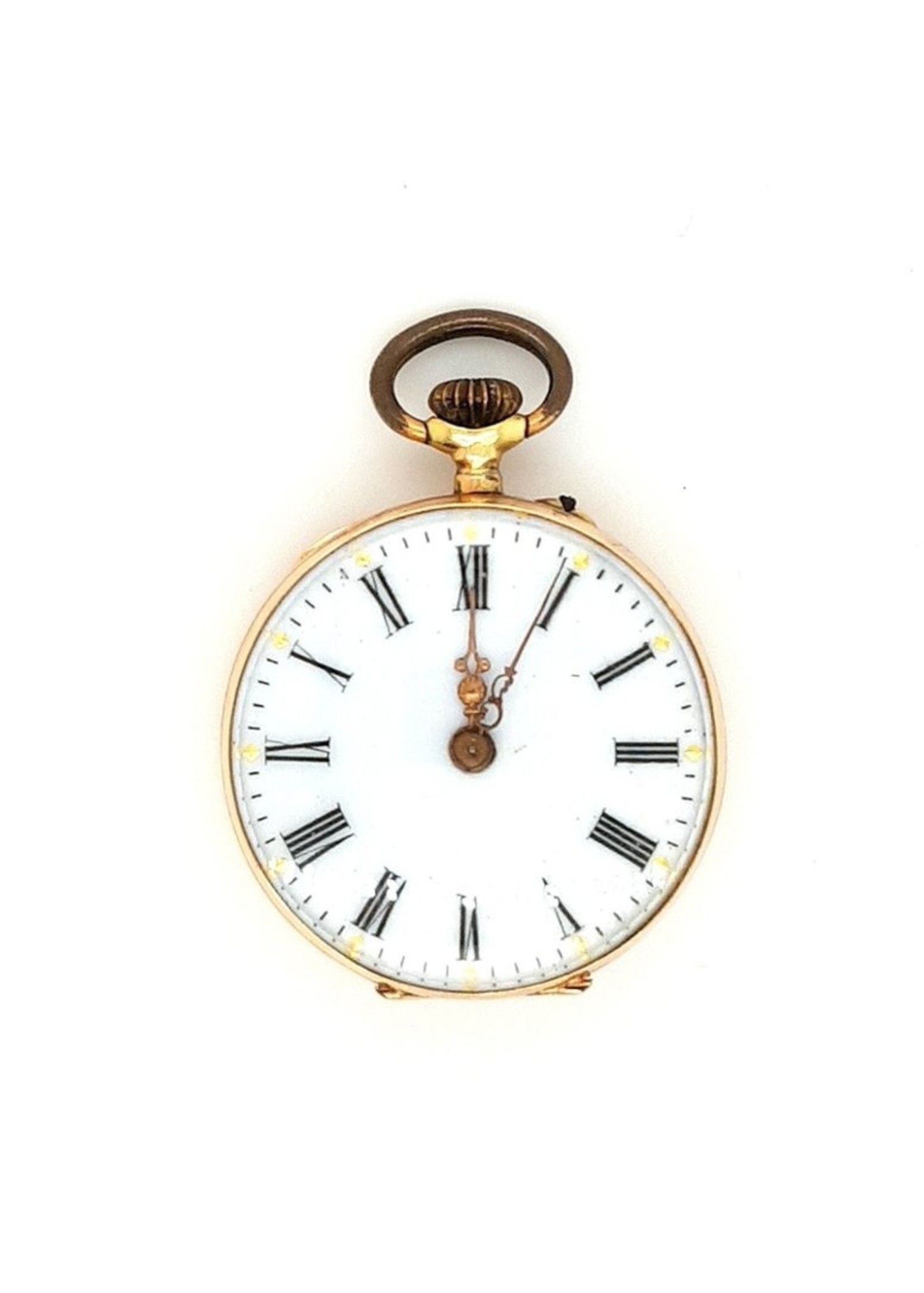 Vintage & Occasion Occasion geelgouden Remontoir cilindre zakhorloge