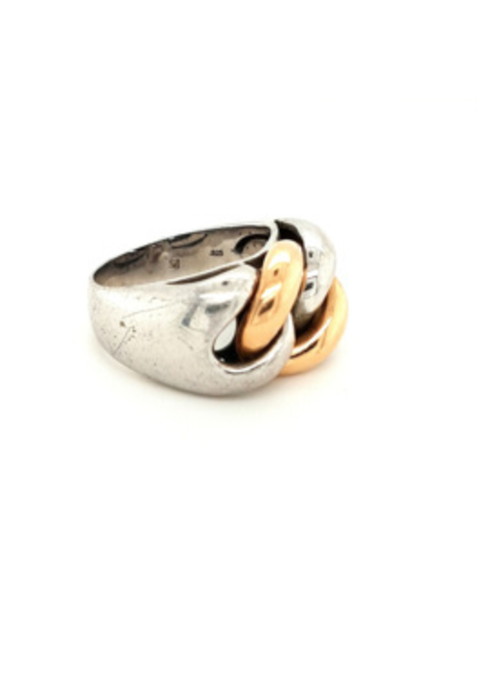 Vintage & Occasion Occasion ring van zilver en 14k roodgoud