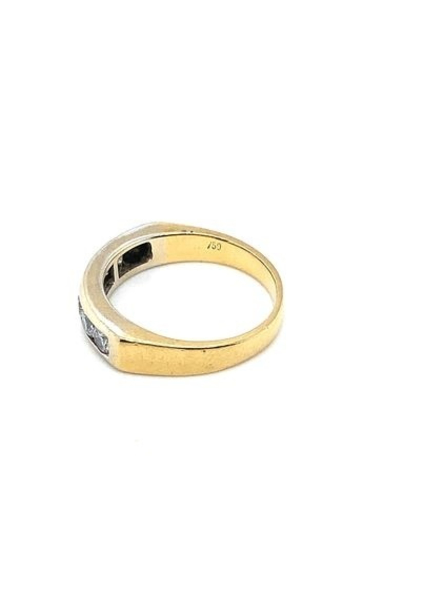 Vintage & Occasion Occasion gouden 18K rijring met 7 diamanten 0.70ct