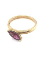 Vintage & Occasion Vintage & Occasion 10k ring met paarse zirkoon edelsteen