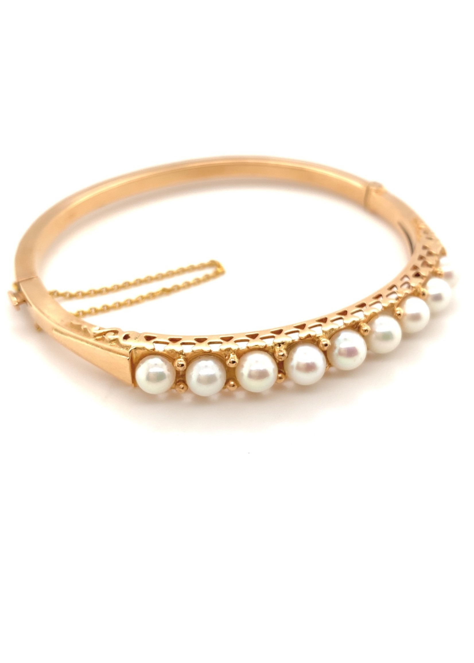 Vintage & Occasion Occasion roségouden parel bangle