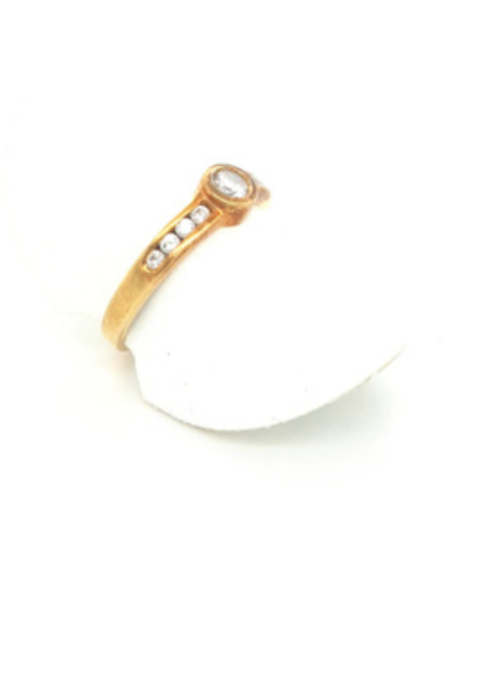 Vintage & Occasion Occasion gouden ring met 9 diamantjes 0.31ct, SI - F