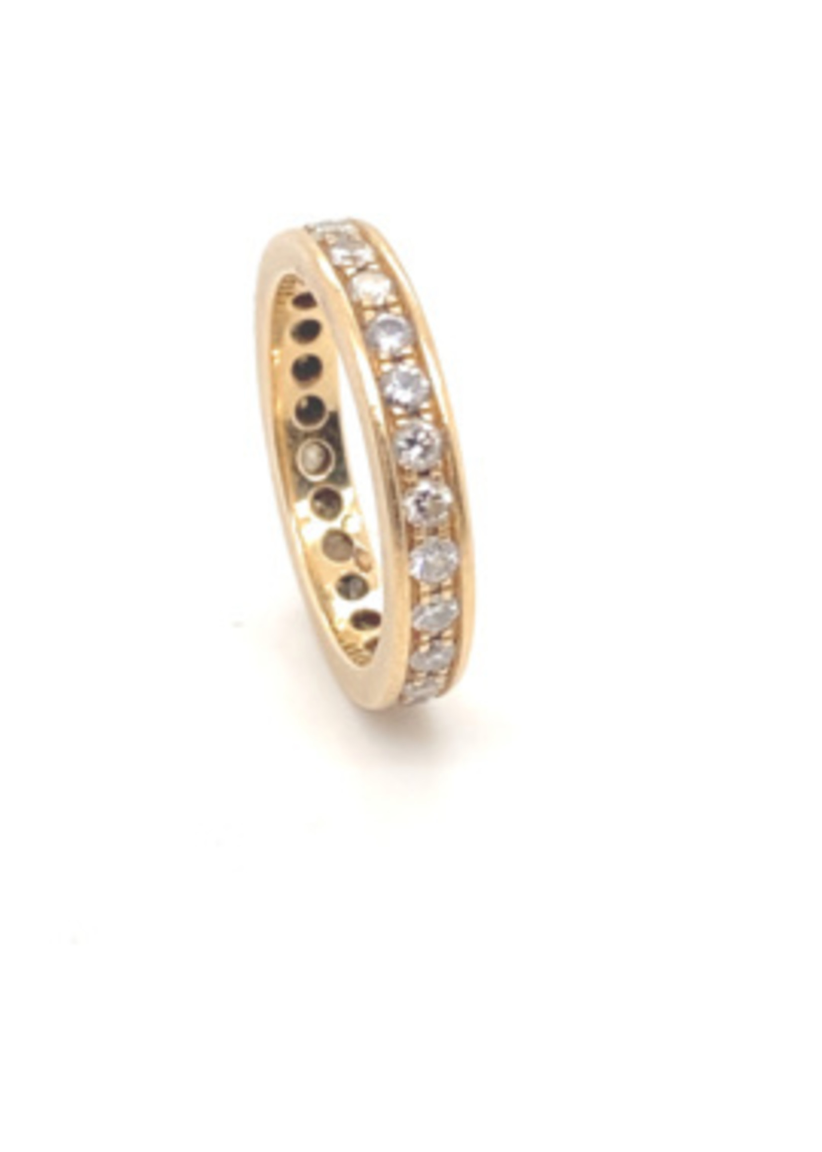 Vintage & Occasion Occasion alliance ring met diamant 0.75ct