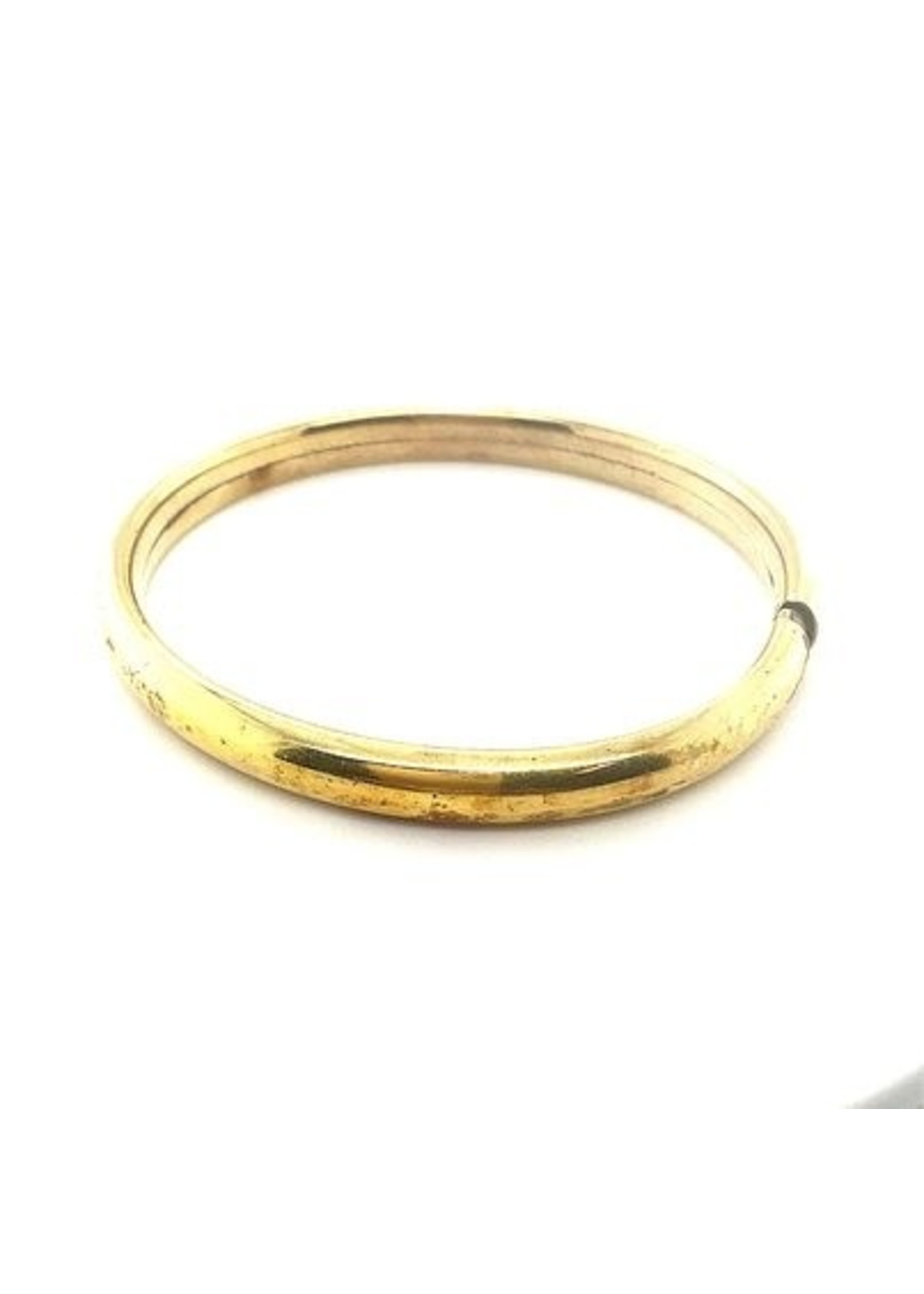 Vintage & Occasion Occasion zilveren goldplated bangle halfrond profiel