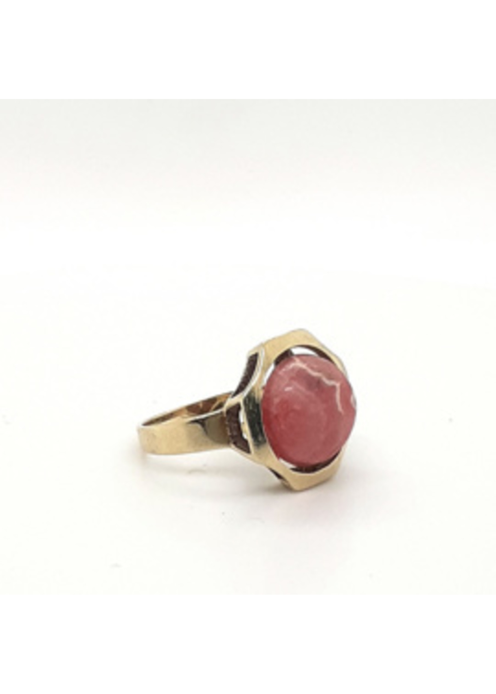 Vintage & Occasion Occasion ring met roze edelsteen Rhodochrosiet