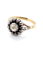 Vintage & Occasion Occasion gouden entourage ring met roosdiamanten