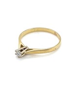 Vintage & Occasion Occasion geelgouden Desiree solitair ring met 0.10ct diamant