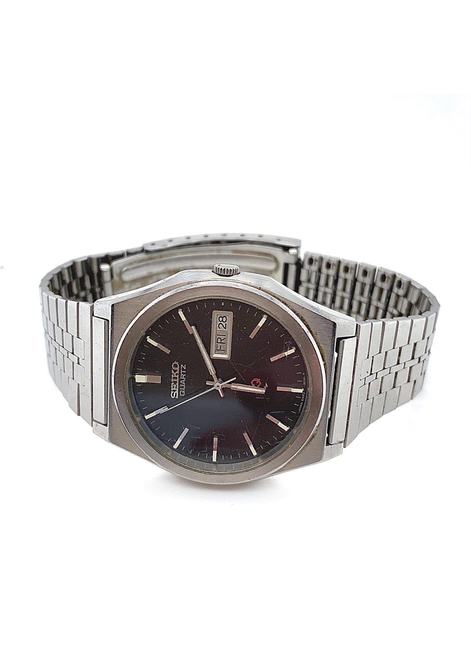 Vintage & Occasion Occasion stalen Seiko heren polshorloge