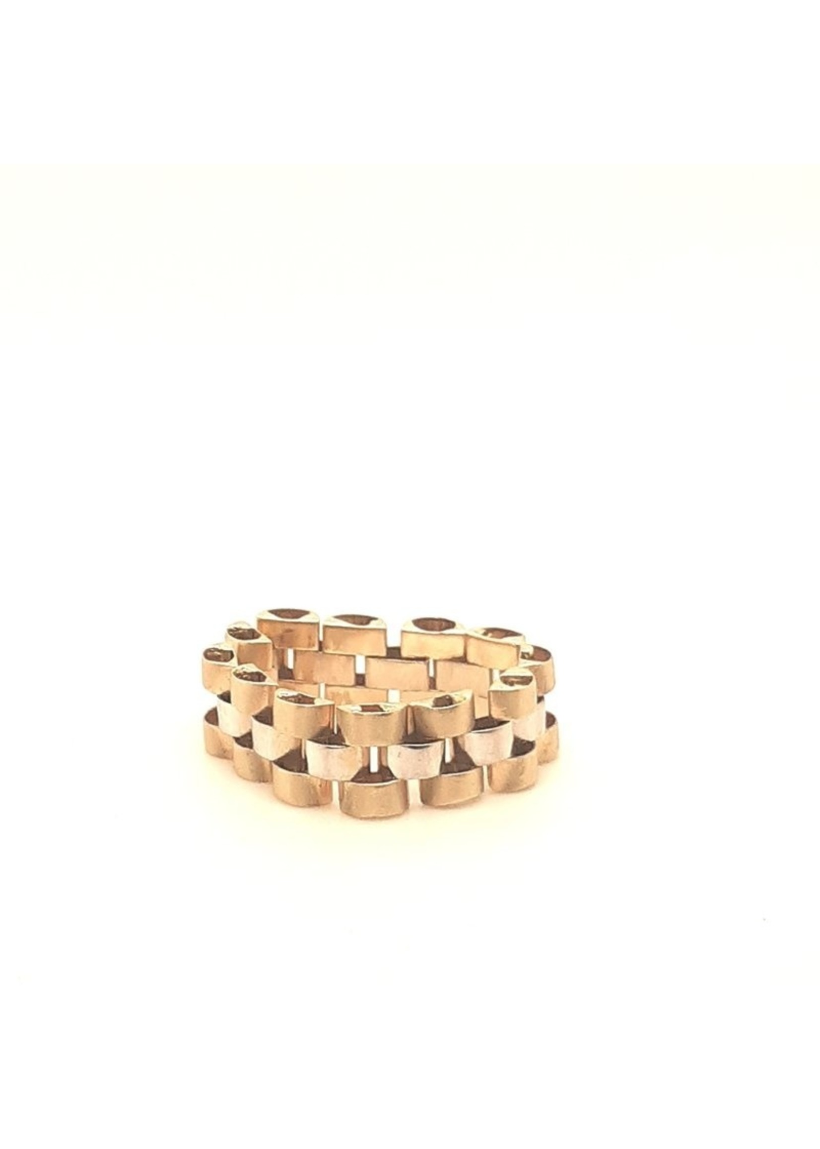 Vintage & Occasion Occasion bicolor gouden ring - maat 18