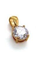 Vintage & Occasion Gouden hanger met zirkonia steen