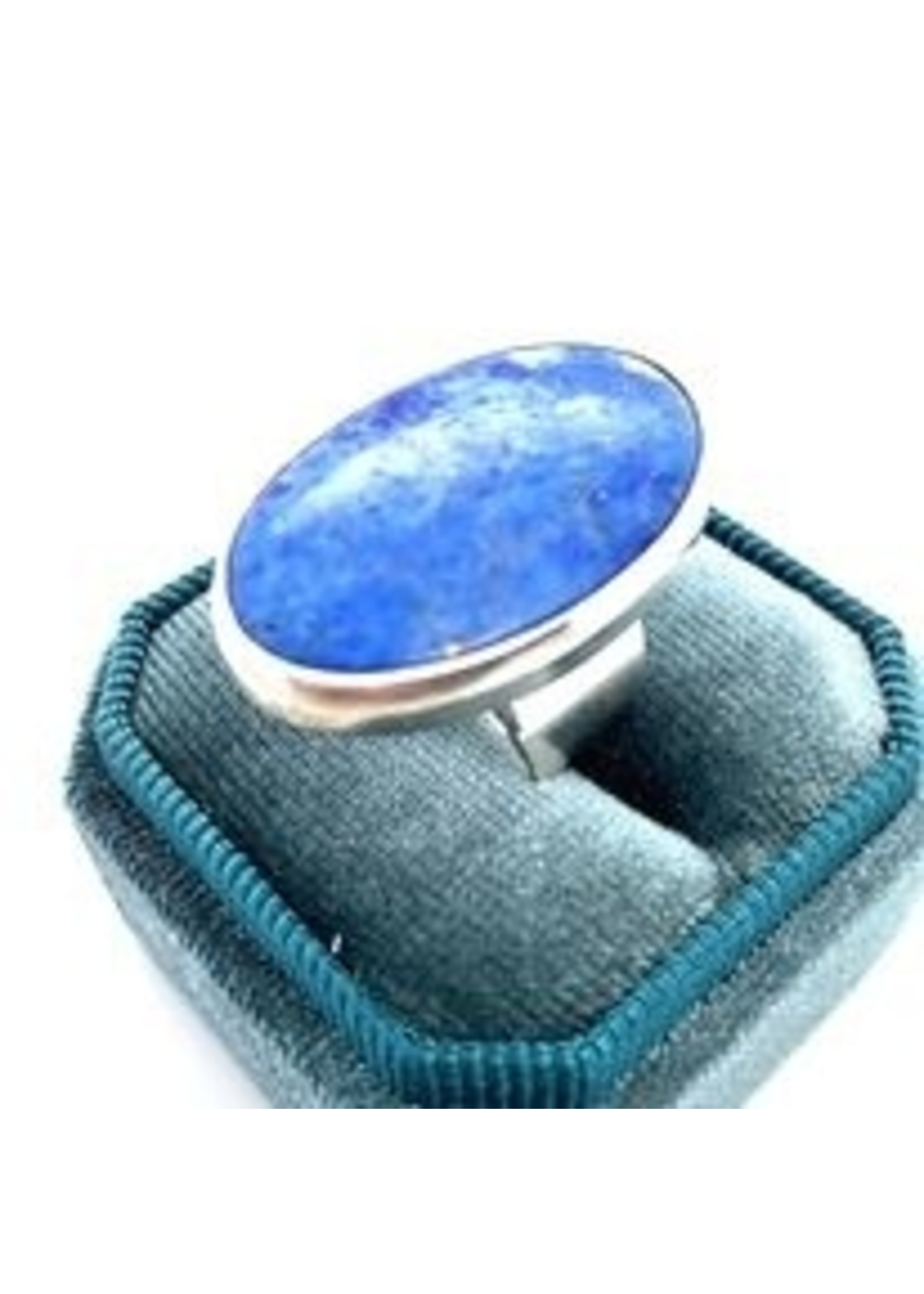 Vintage & Occasion zilveren ring met lapis lazuli