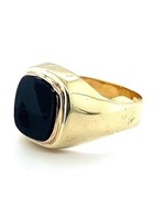 Vintage & Occasion Occasion geelgouden zegelring met onyx