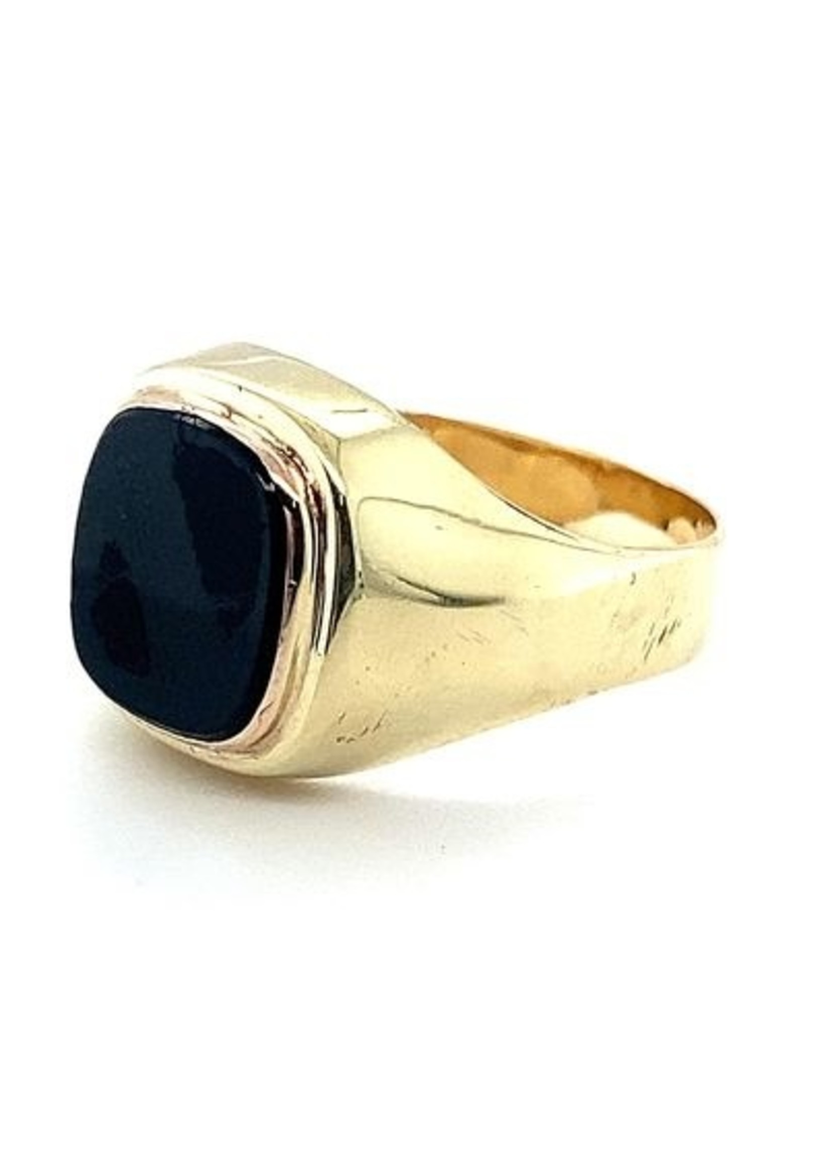 Vintage & Occasion Occasion geelgouden zegelring met onyx