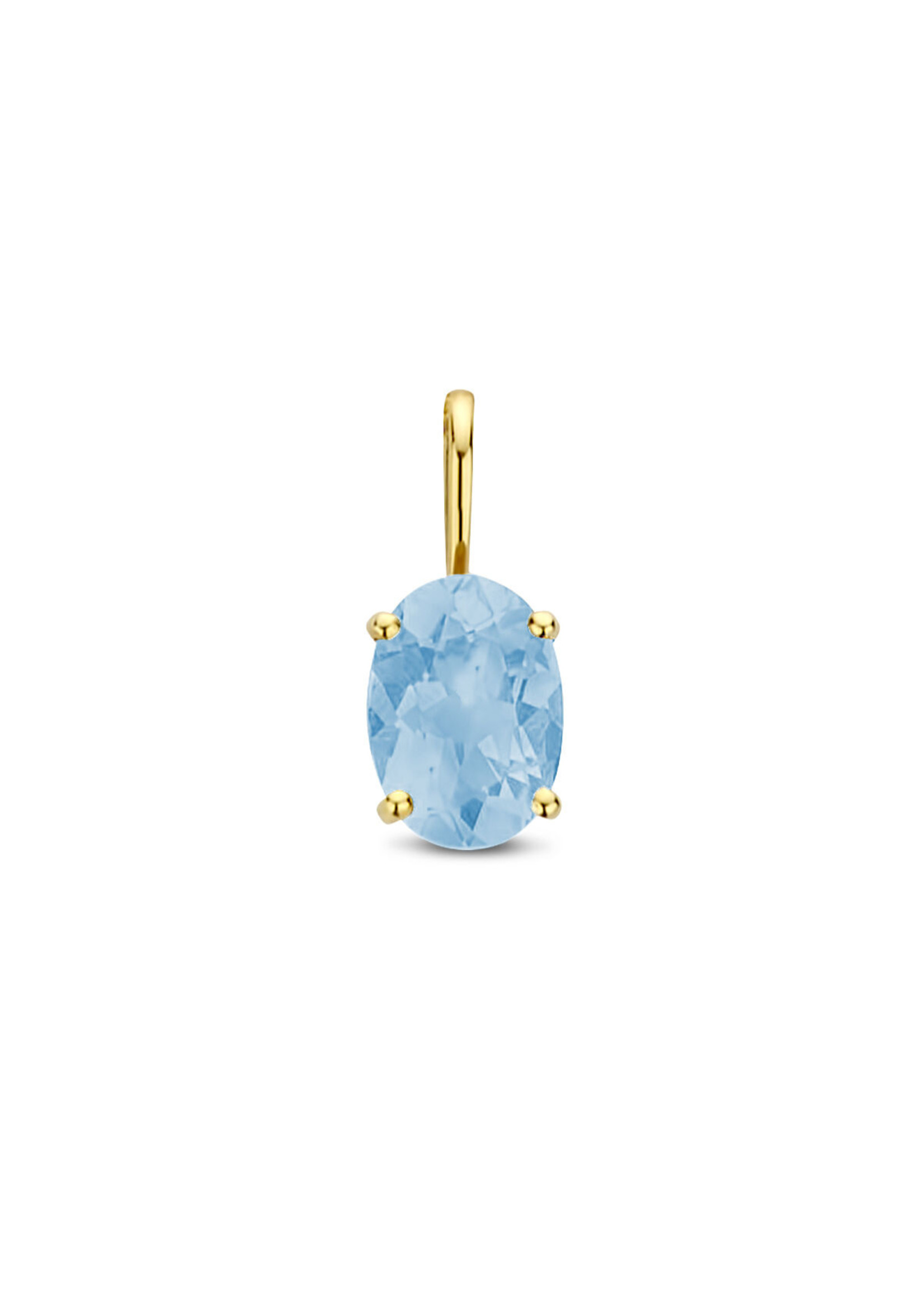 Cataleya jewels Cataleya Jewels Hanger Blauw Topaas Goud