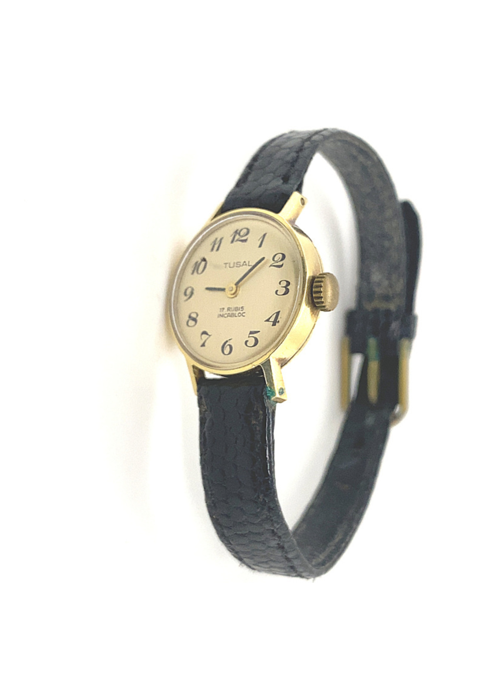 Vintage & Occasion Occasion gouden Tusal horloge