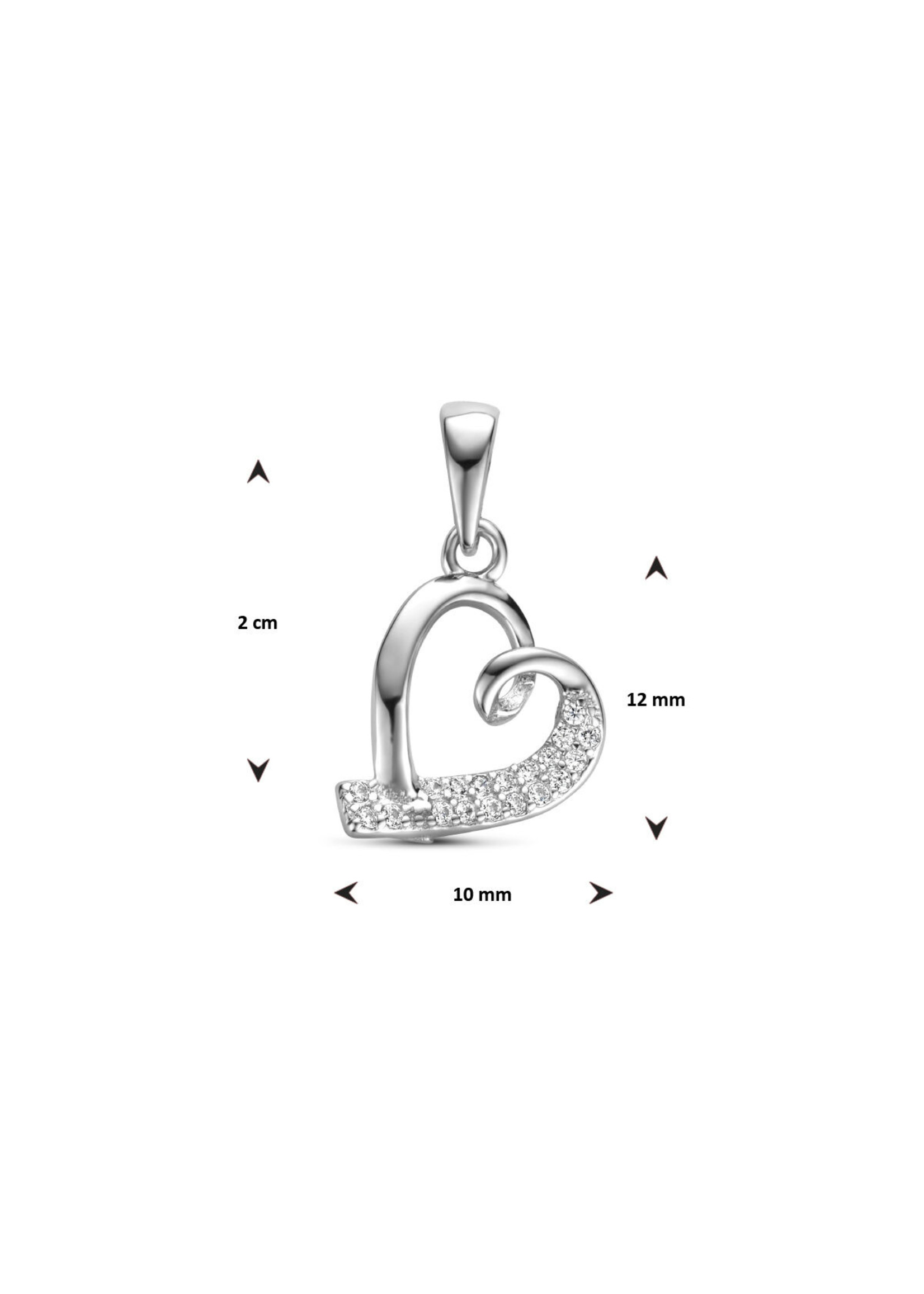 Cataleya jewels Cataleya Jewels Hanger Hart Zirkonia Zilver