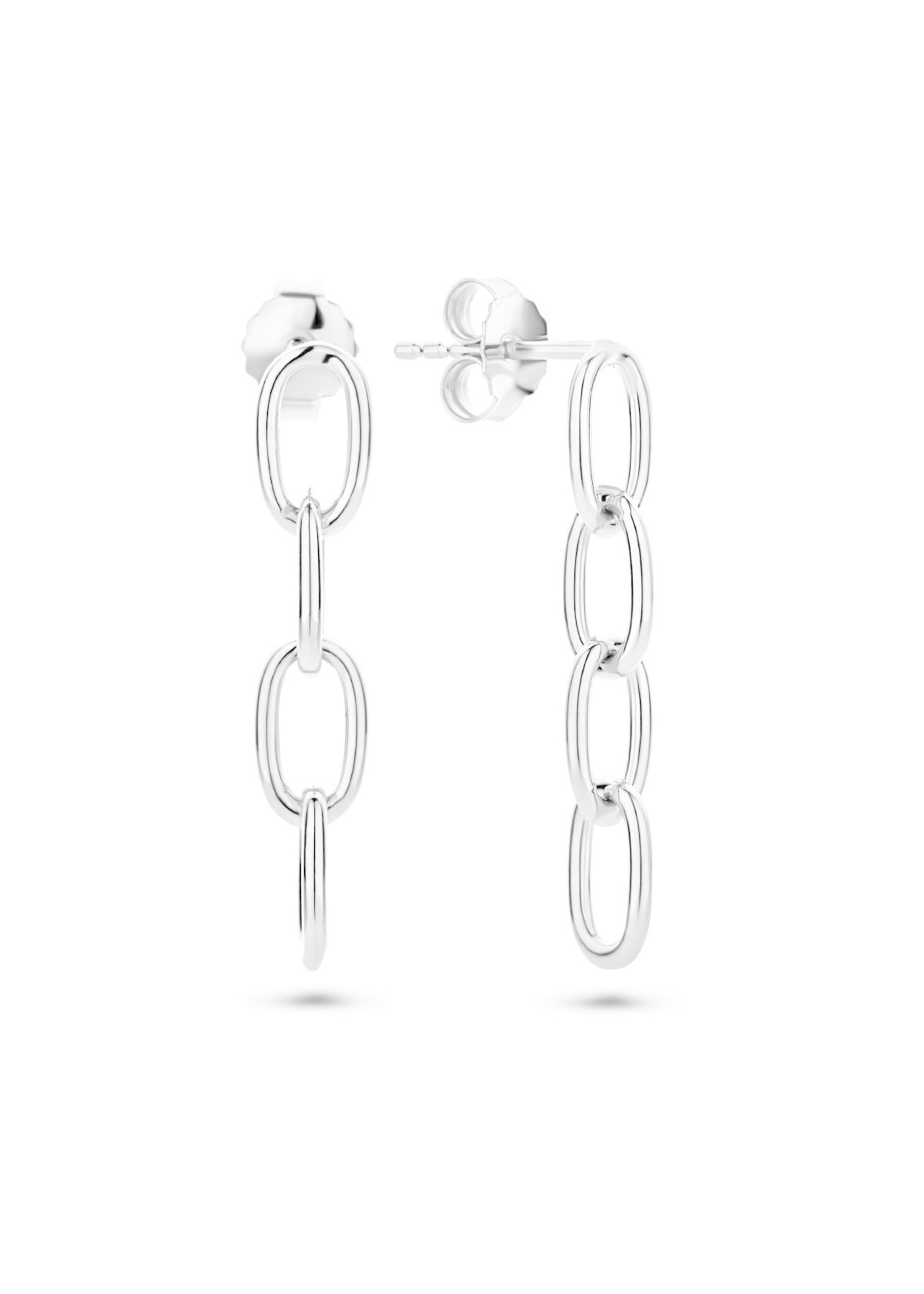 Cataleya jewels Cataleya Jewels Oorhangers Paperclip Ronde Buis Zilver