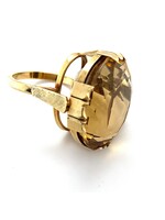 Vintage & Occasion Occasion gouden Statement ring met citrien