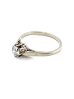 Vintage & Occasion Occasion witgouden solitairring met diamant 1.00ct