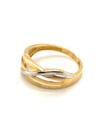 Vintage & Occasion Occasion moderne bicolor gouden ring