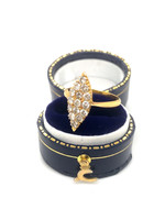 Vintage & Occasion Occasion vintage ring met 15 diamanten 0.45ct