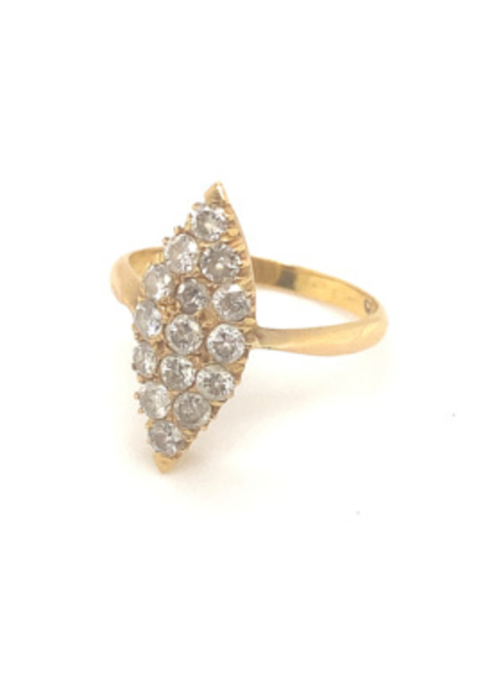 Vintage & Occasion Occasion vintage ring met 15 diamanten 0.45ct