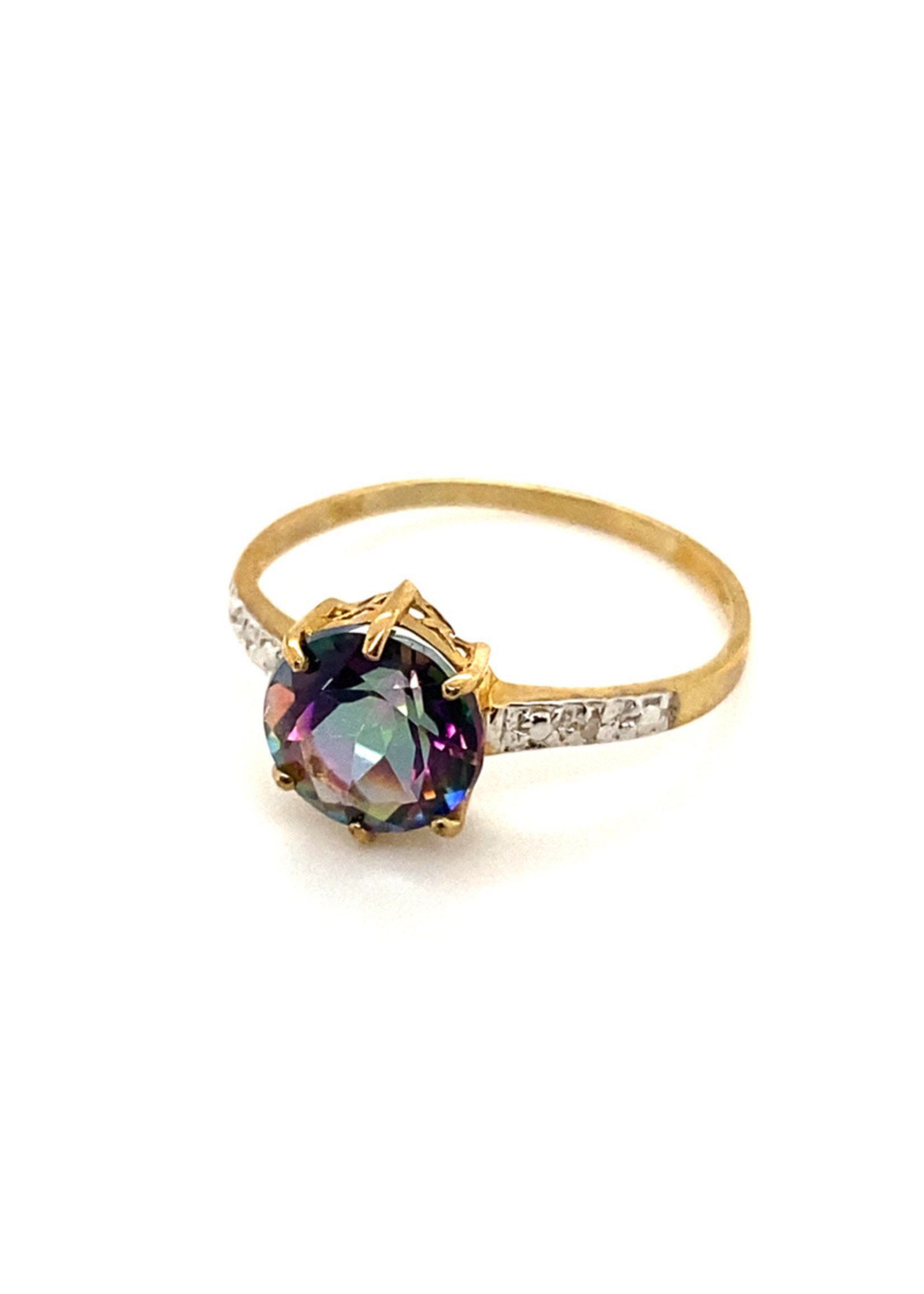 Vintage & Occasion Occasion bicolor ring met Mystery topaas