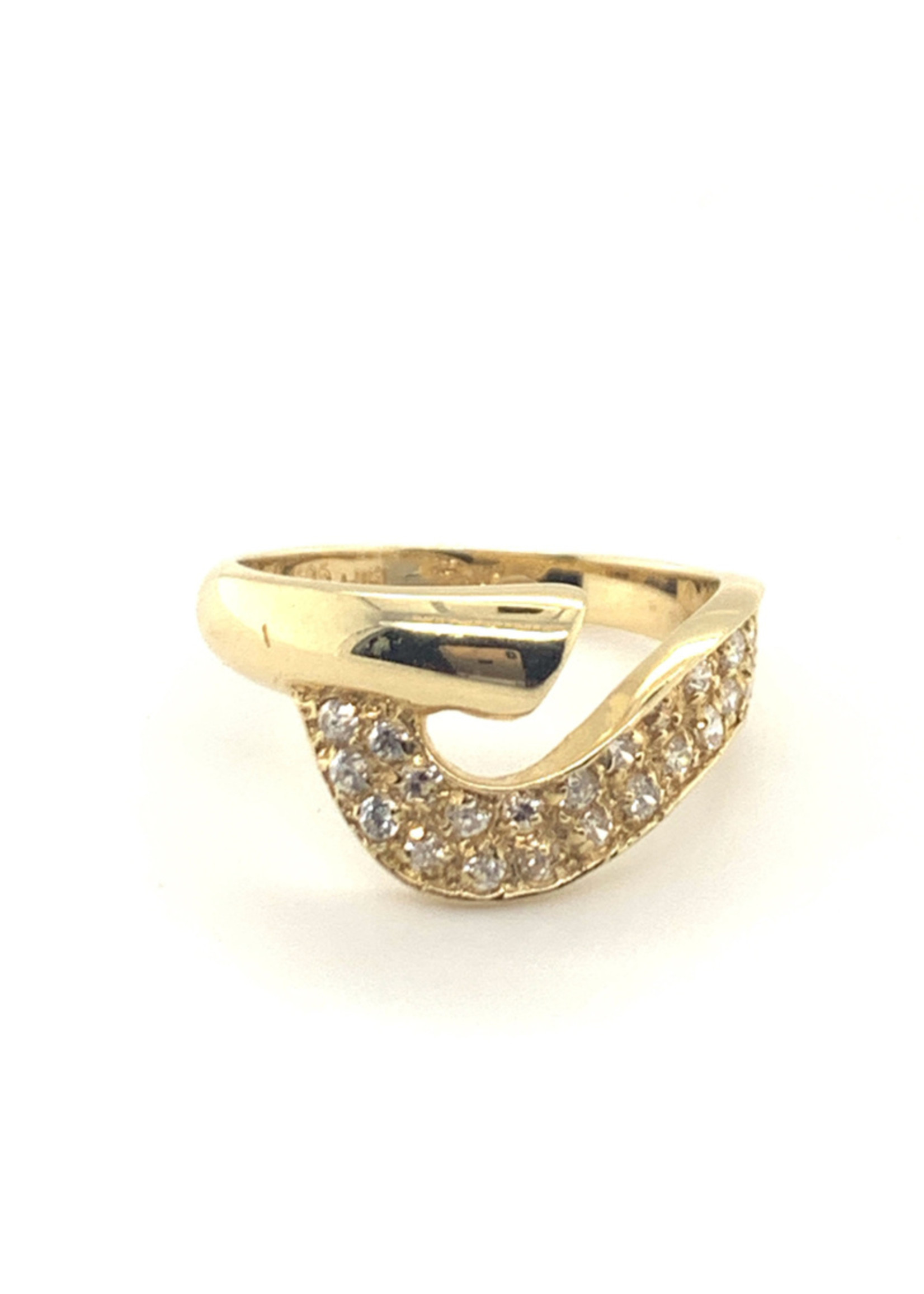 Vintage & Occasion Occasion gouden fantasiering met diamanten 0.36ct