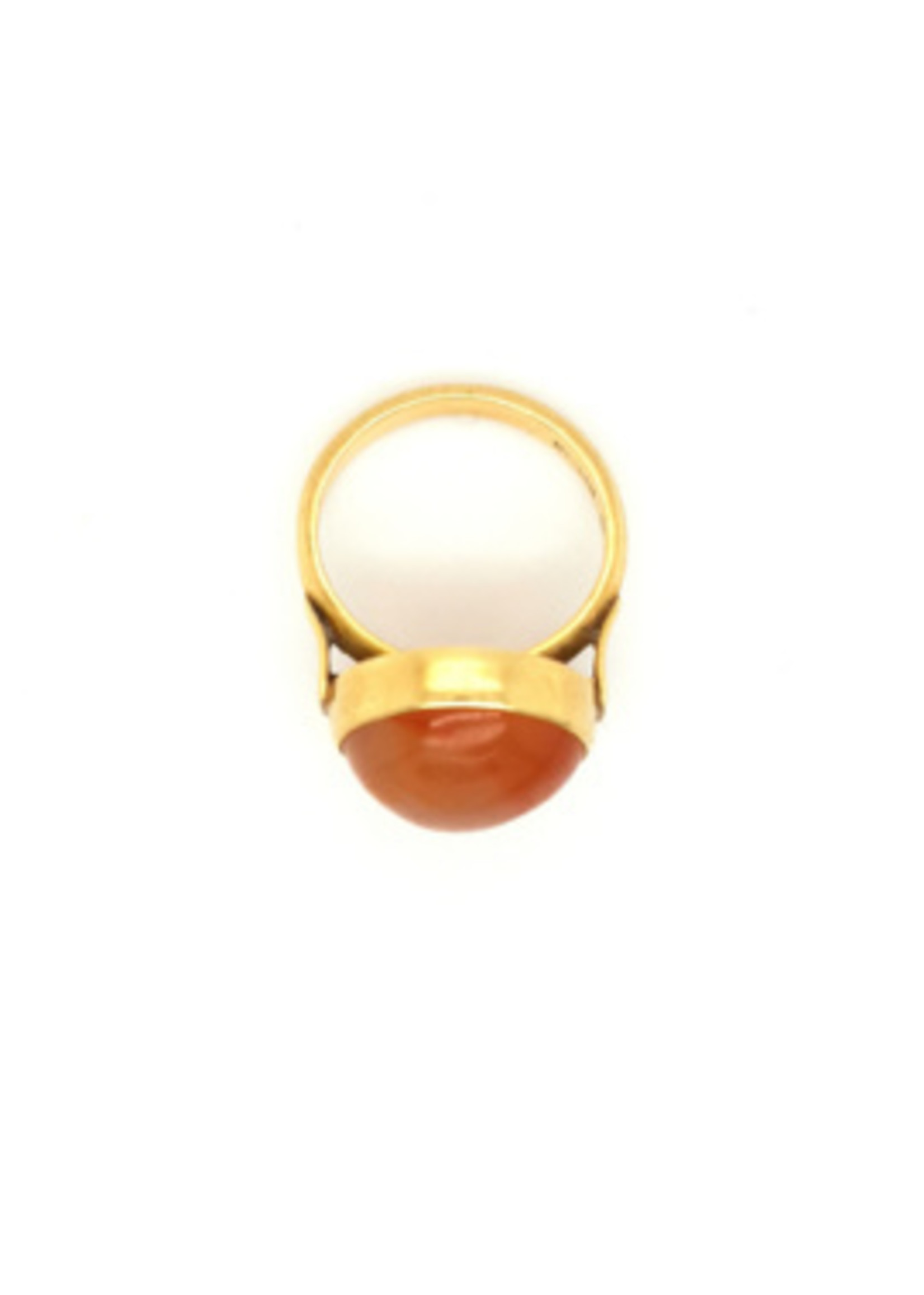 Vintage & Occasion Vintage & Occasion gouden ring met carneool edelsteen - maat 19