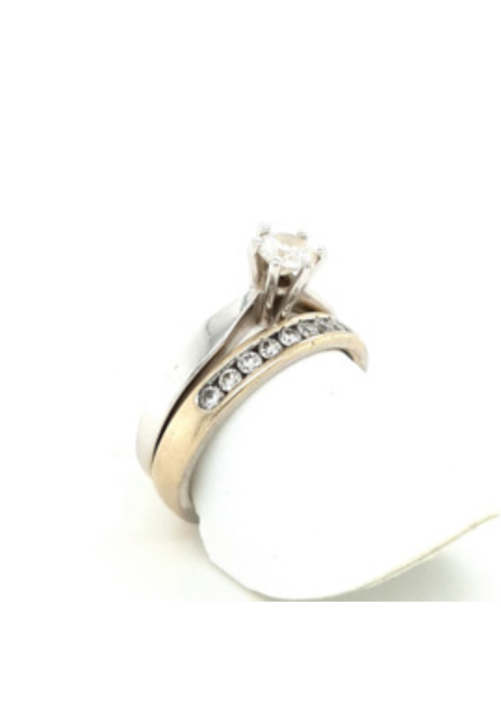 Vintage & Occasion Occasion witgouden rij ring met 9 diamanten 0.27ct VS-F