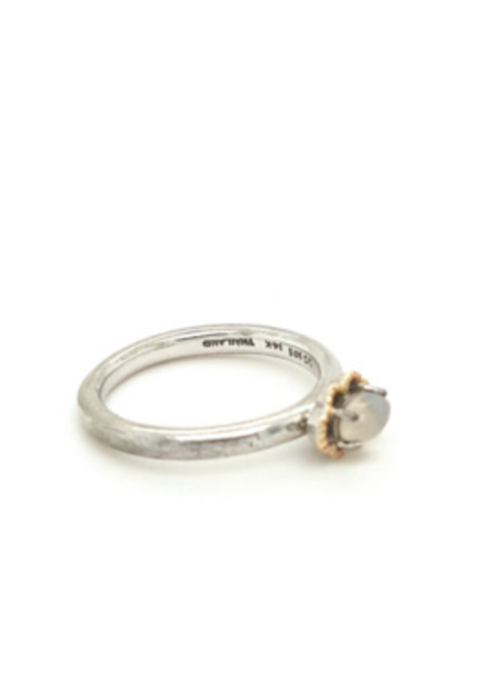 Vintage & Occasion Occasion zilveren ring met aquamarijn