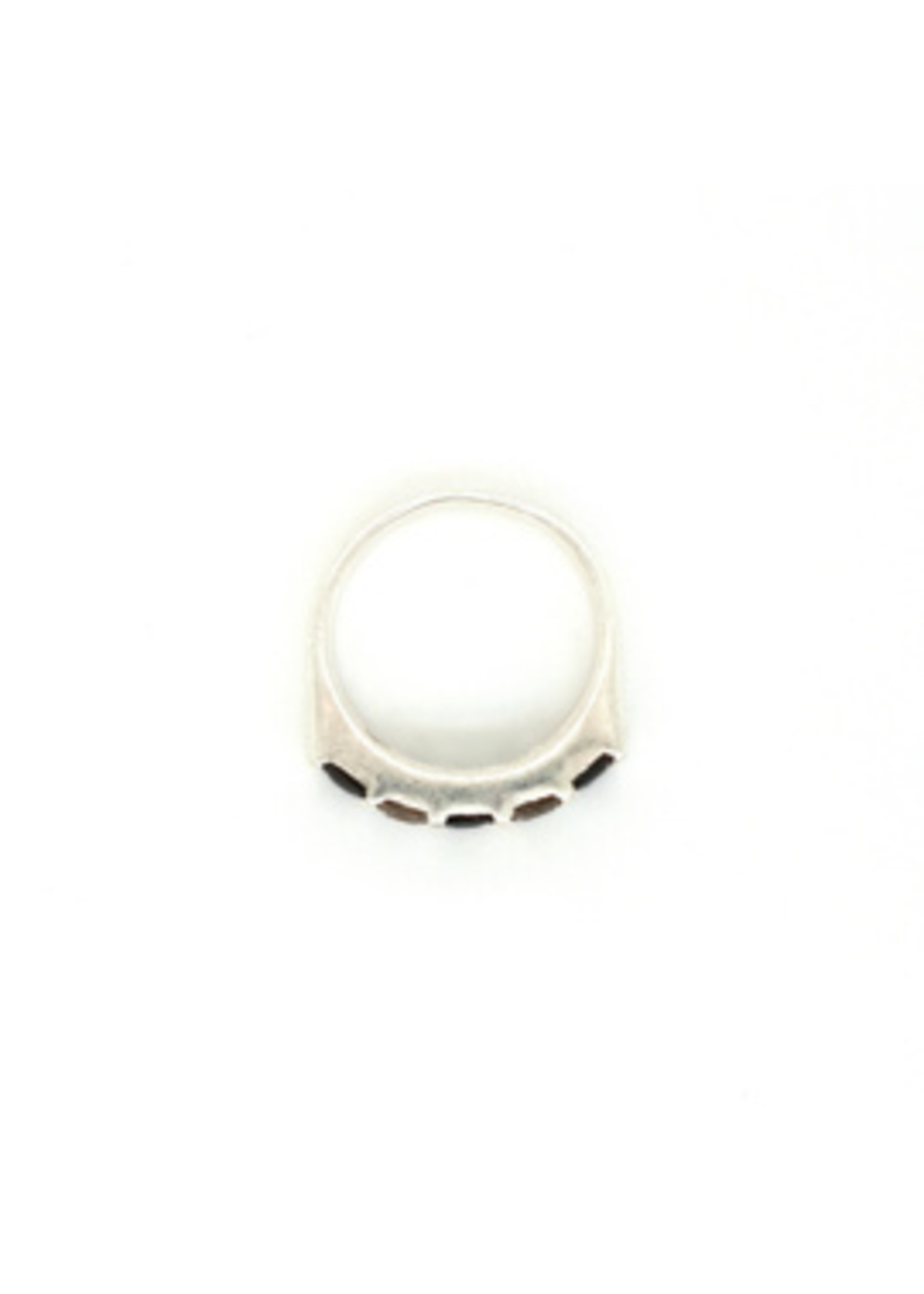 Vintage & Occasion Occasion ring met witte en blauwe zirkonia's