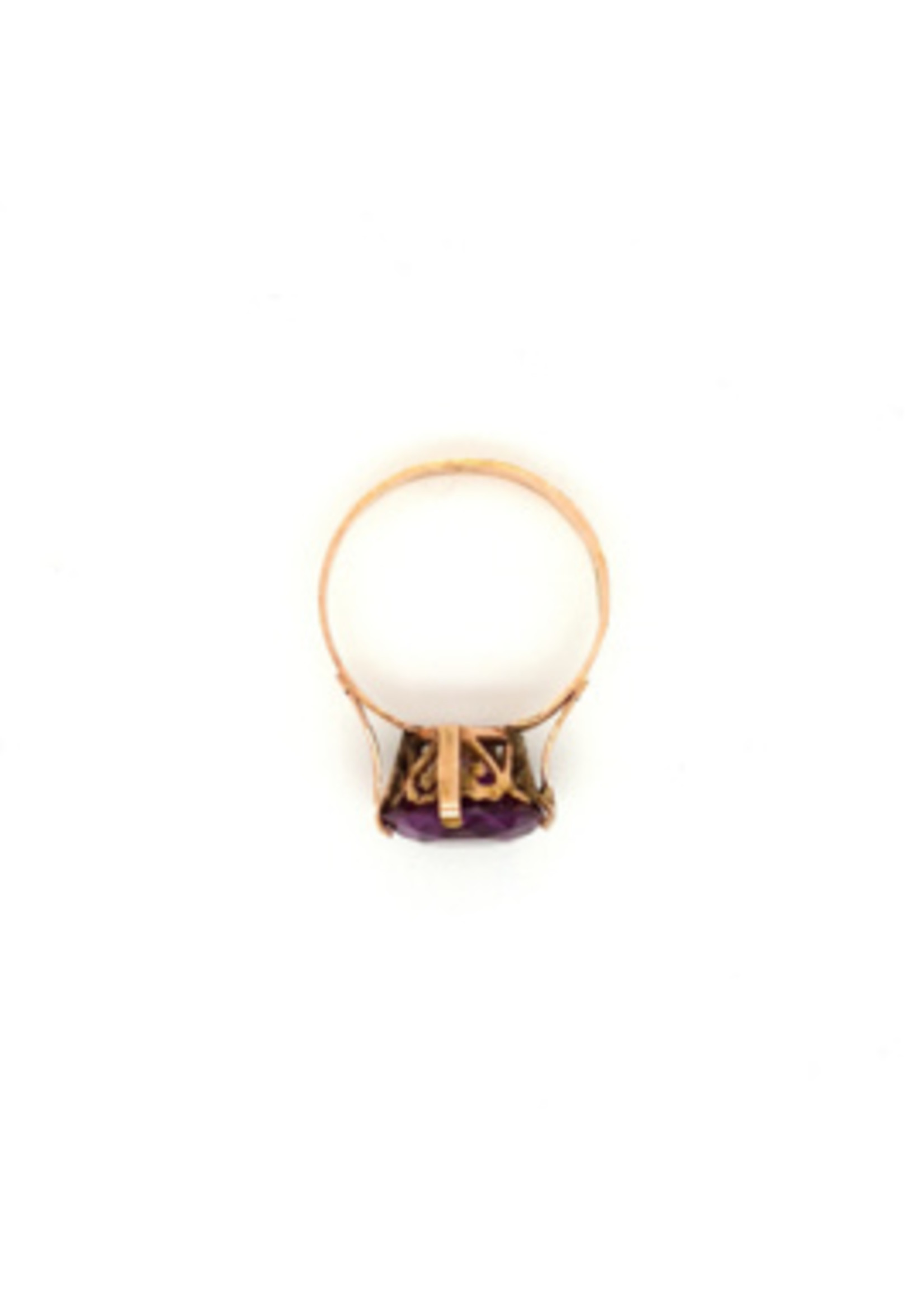 Vintage & Occasion Occasion roségouden ring met amethist