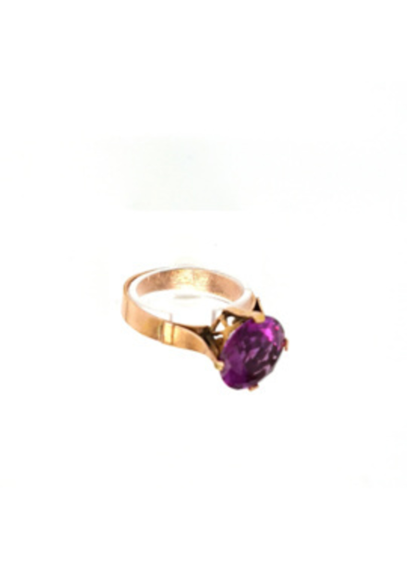 Vintage & Occasion Occasion roségouden ring met amethist