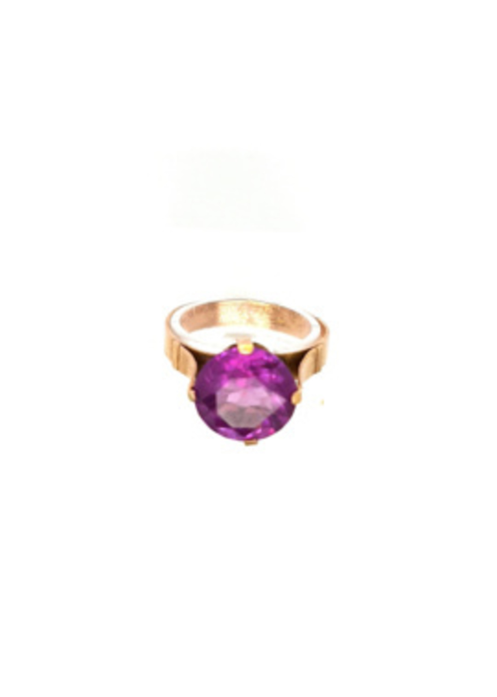 Vintage & Occasion Occasion roségouden ring met amethist