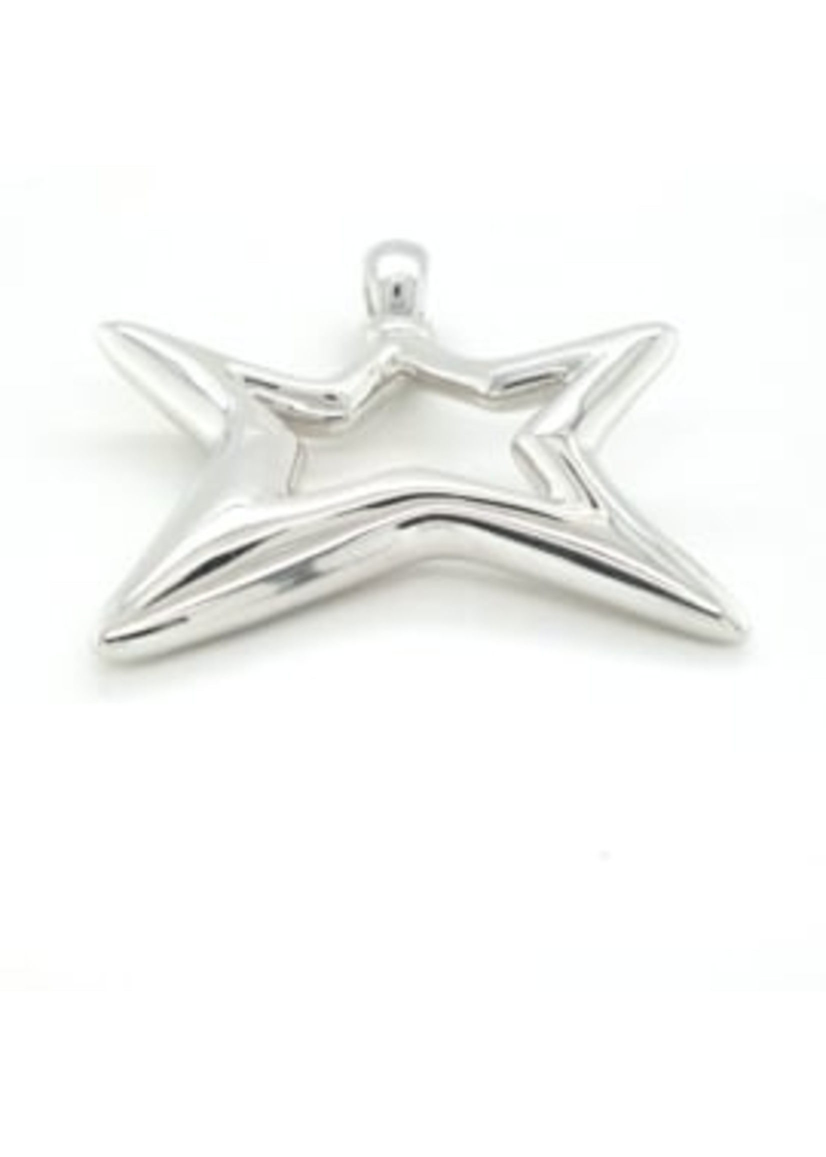 Vintage & Occasion Occasion grote witgouden ster hanger 18k