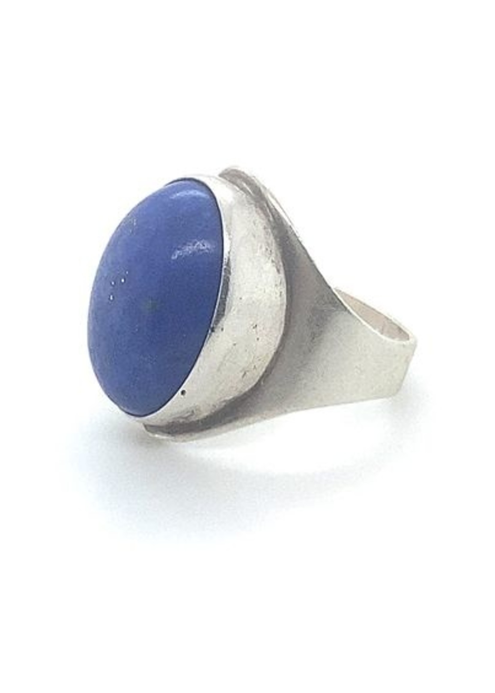 Vintage & Occasion Occassion zilveren ring met lapis lazuli edelsteen