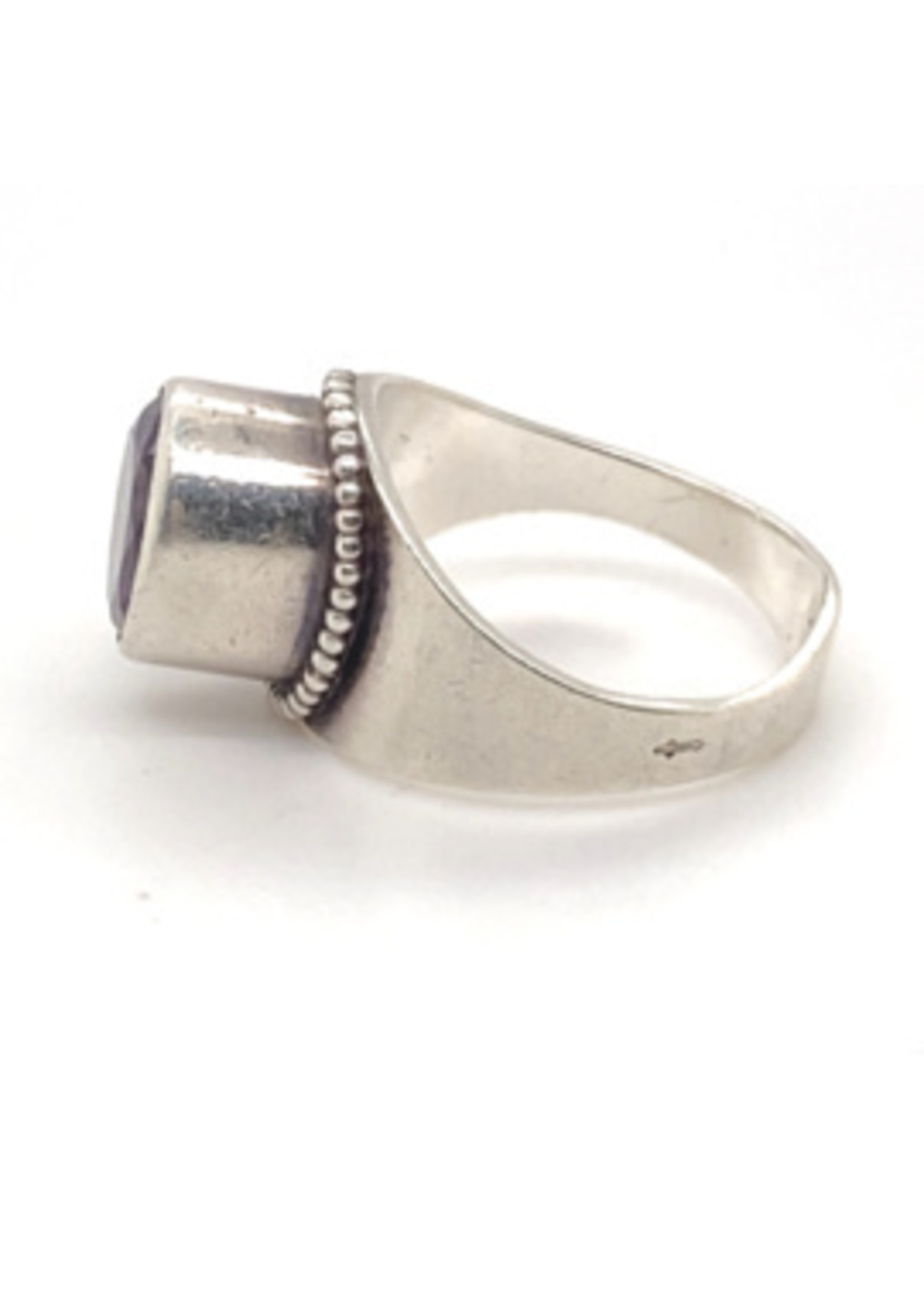 Vintage & Occasion Zilveren ring met amethist