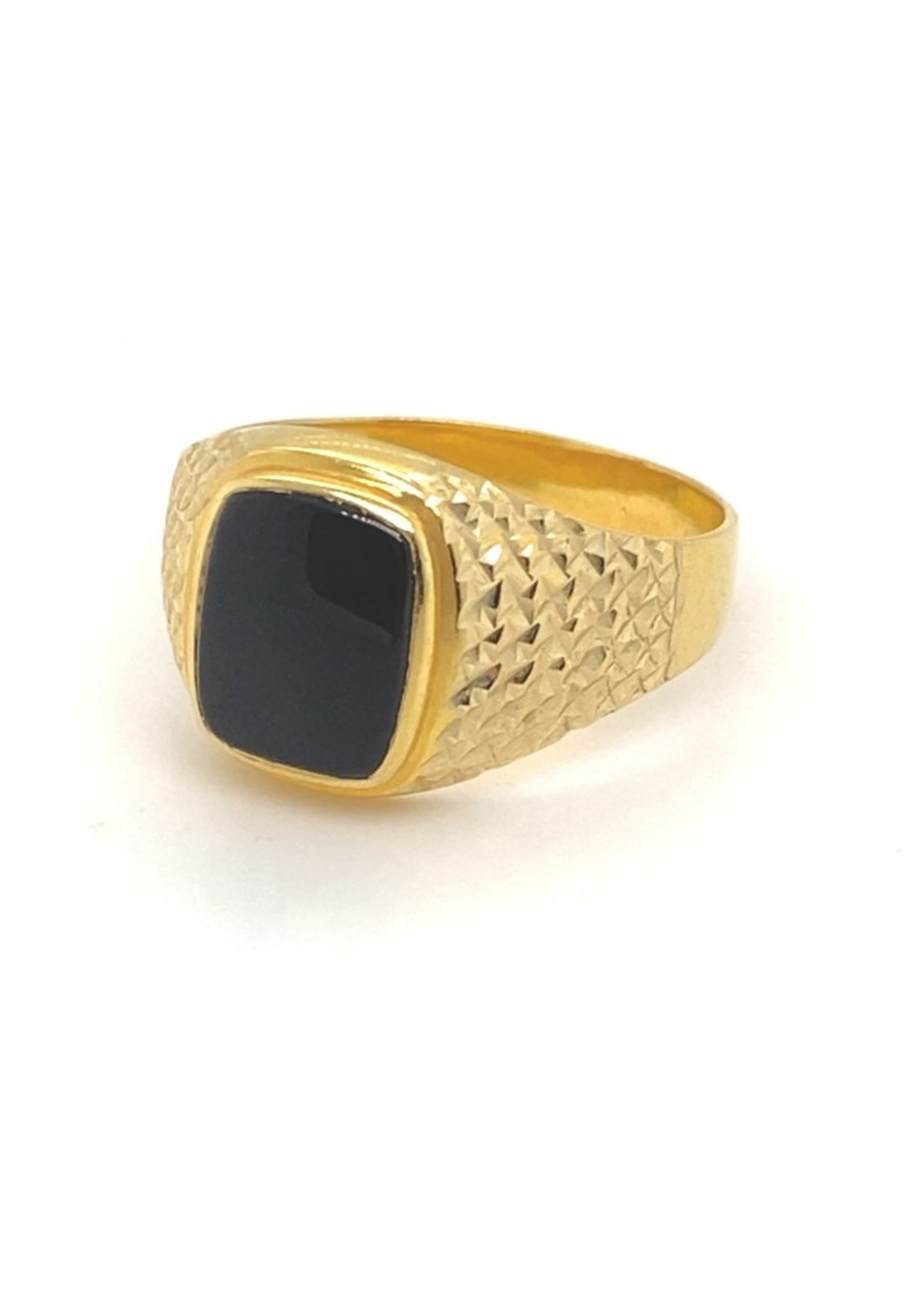 Vintage & Occasion Occasion gouden zegelring met onyx