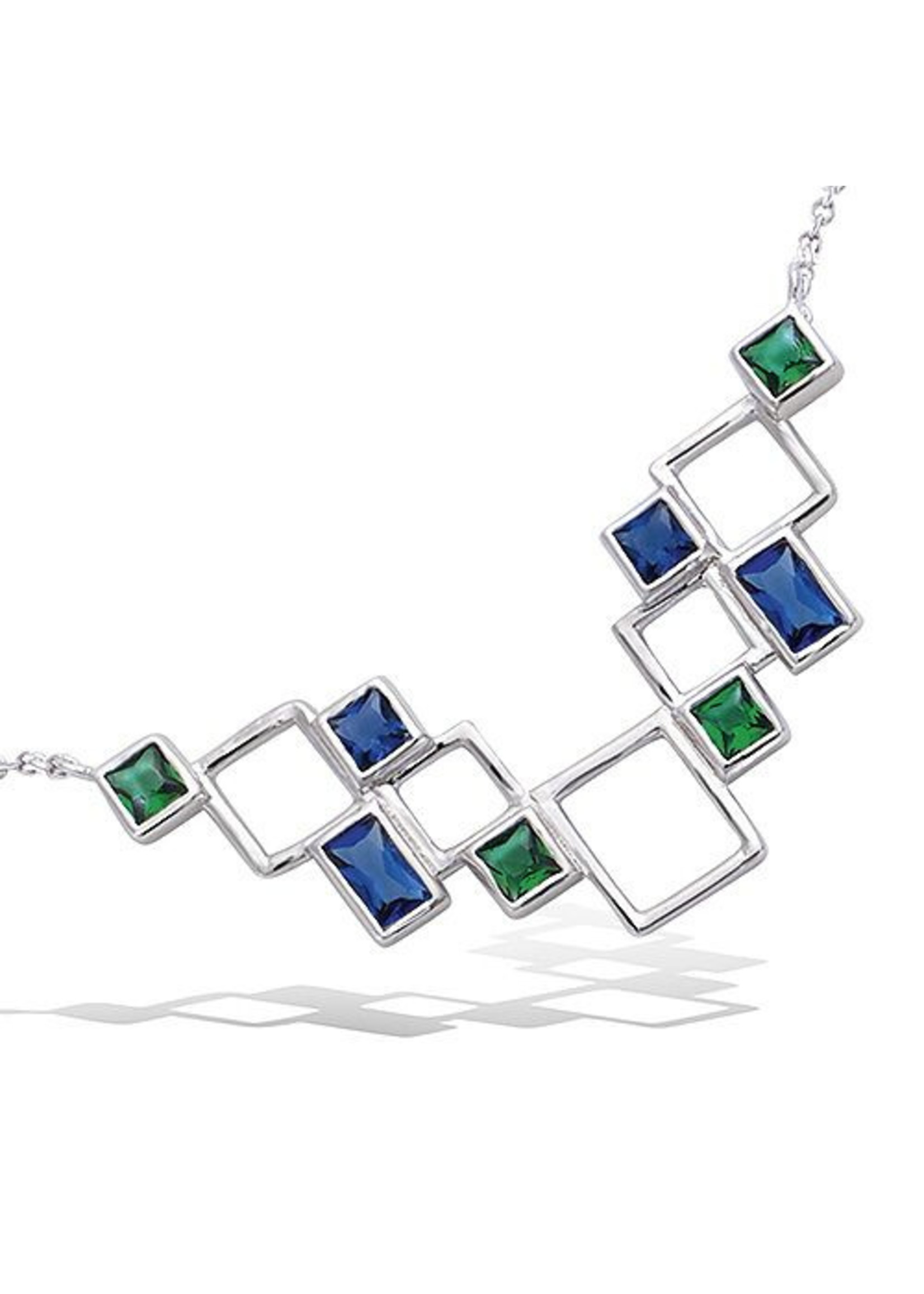 Cataleya jewels Cataleya Jewels AG925 Geometrique Zilveren Ketting 44cm