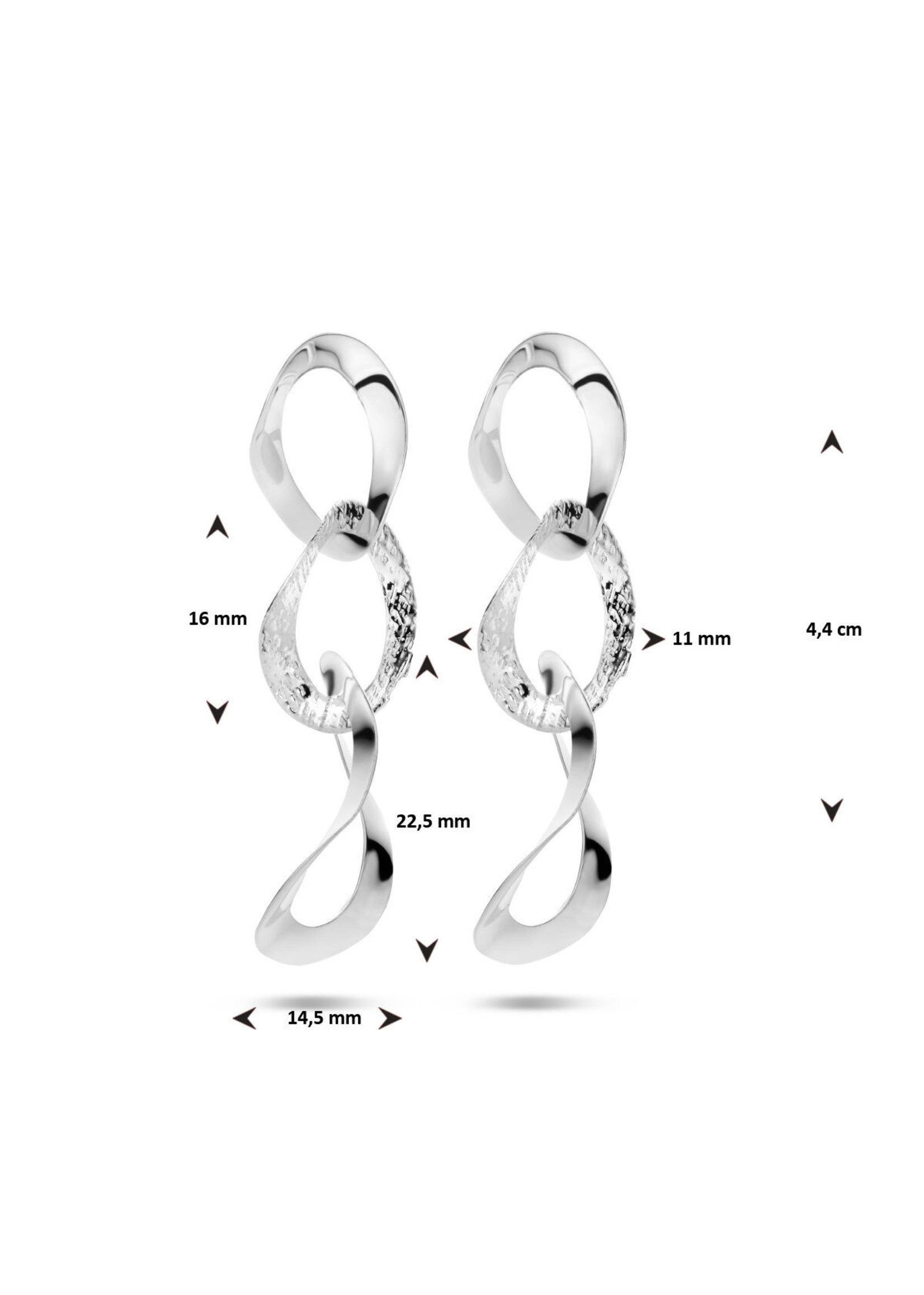 Cataleya jewels Cataleya Jewels Oorhangers Ovaaltjes Poli/Mat