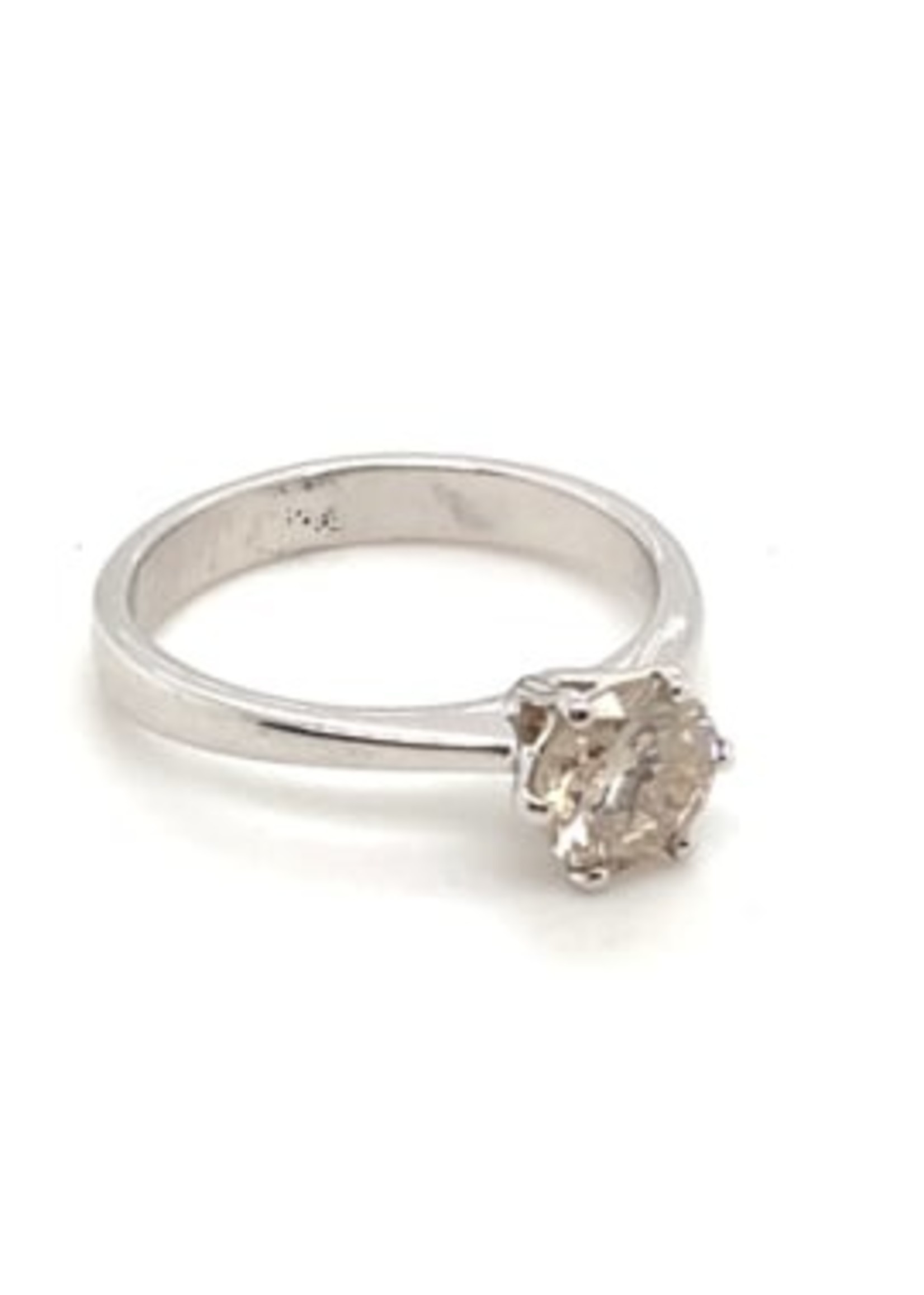 Vintage & Occasion Occasion witgouden solitair ring met diamant 1.00ct