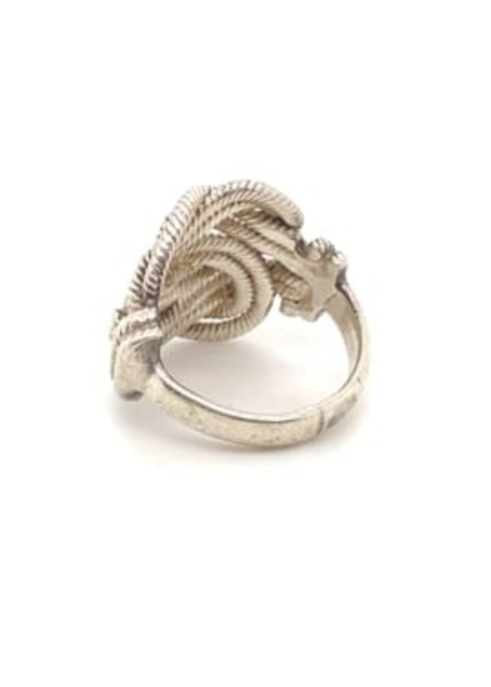 Vintage & Occasion Occasion zilveren grote mattenklopper ring