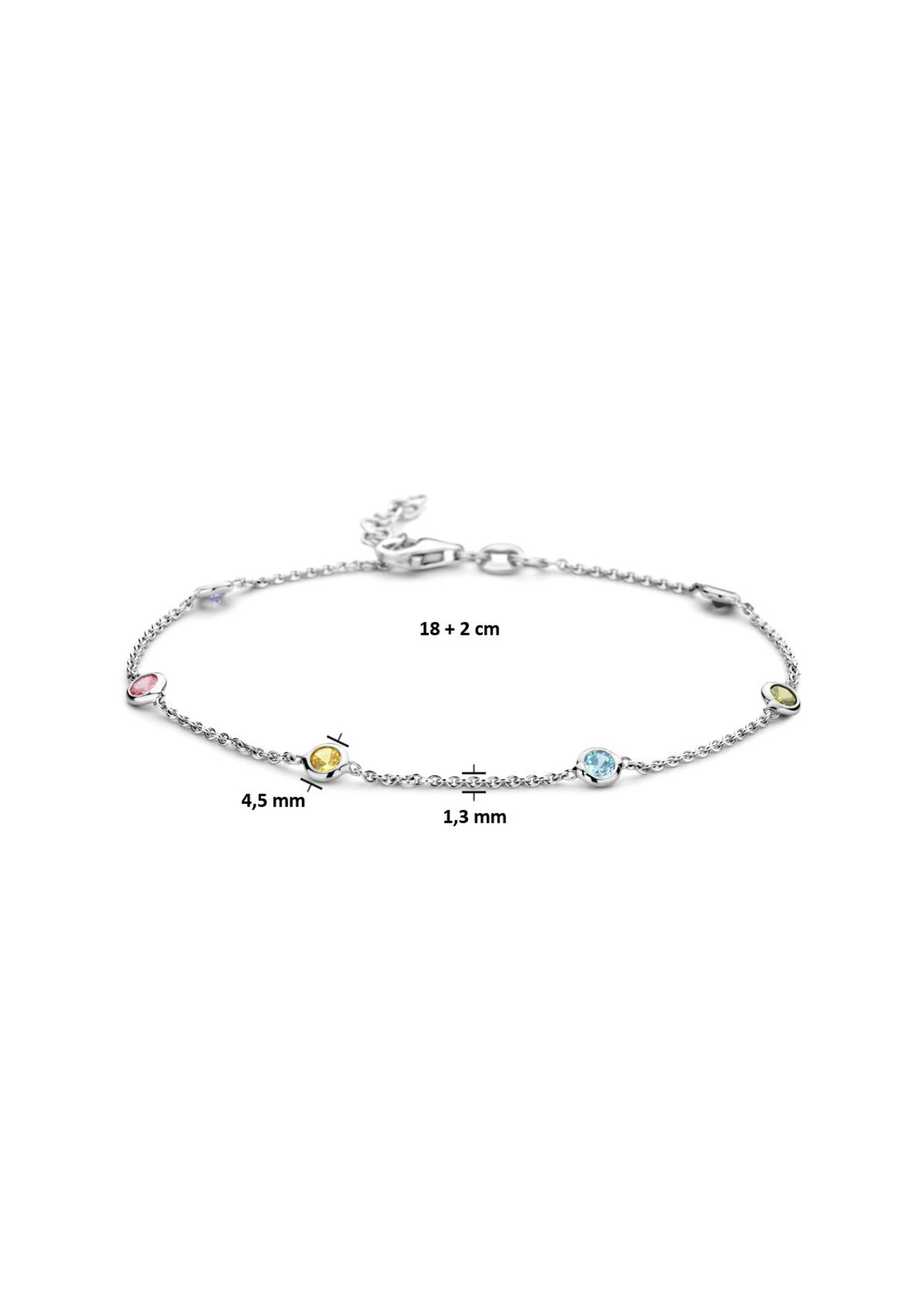 Cataleya jewels Cataleya Jewels Armband Zirkonia 1,3 mm 18 + 2 cm