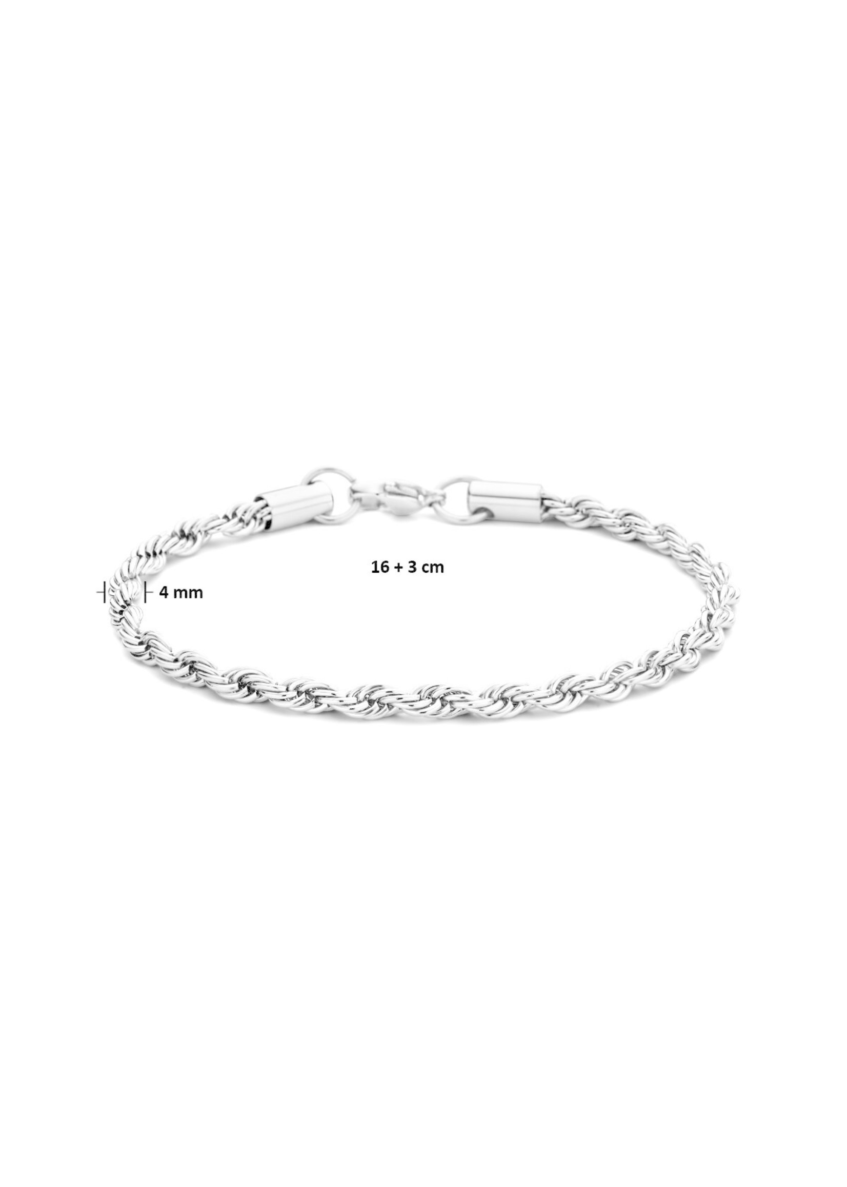 Cataleya jewels Cataleya Jewels Armband Koord 4,0 mm 16 + 3 cm