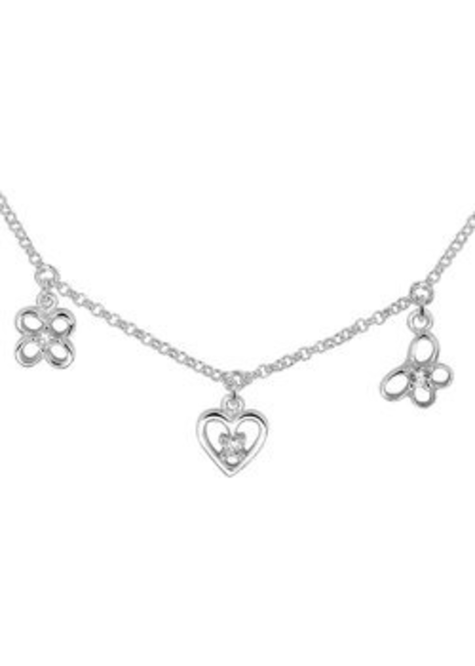 Cataleya jewels The Jewelry Collection Ketting - Bedels - Zirkonia Assortiment - 36+2cm - Zilver