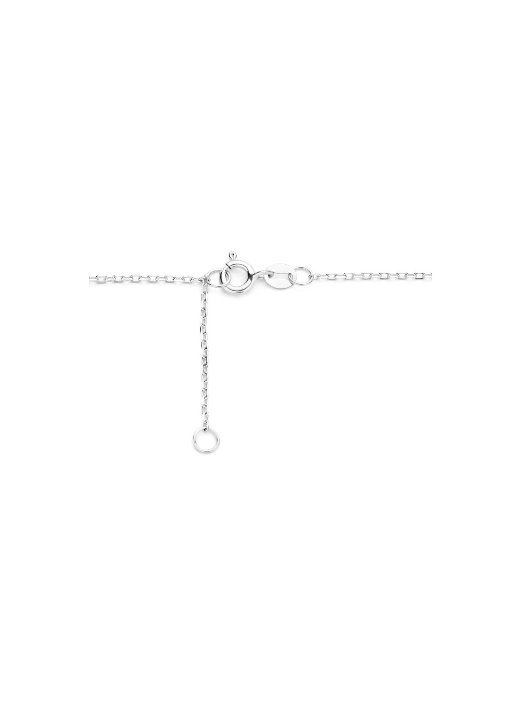 Cataleya jewels Cataleya Jewels Collier Zirkonia 42 + 3 cm 1,3 mm Halo Zilver