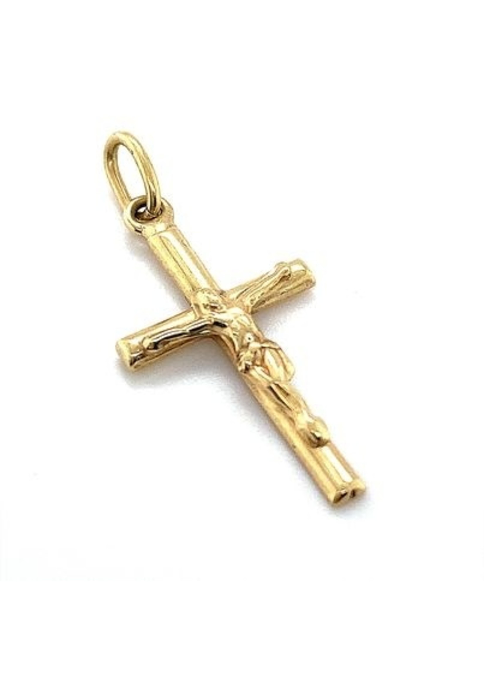 Vintage & Occasion Occasion 14k gouden hanger Christelijk kruis