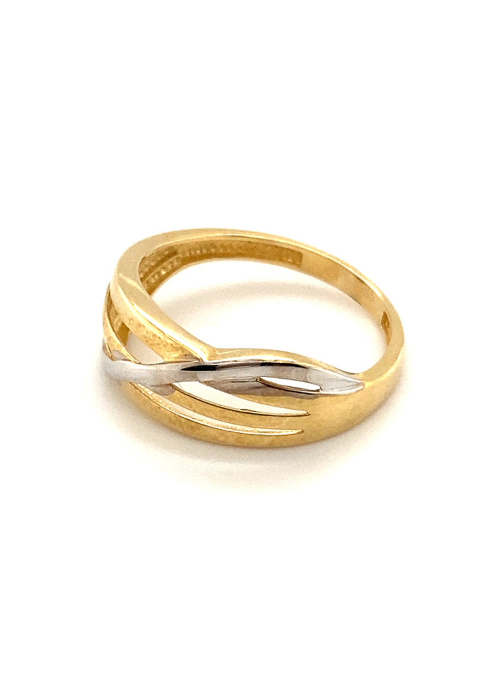 Vintage & Occasion Occasion moderne bicolor gouden ring
