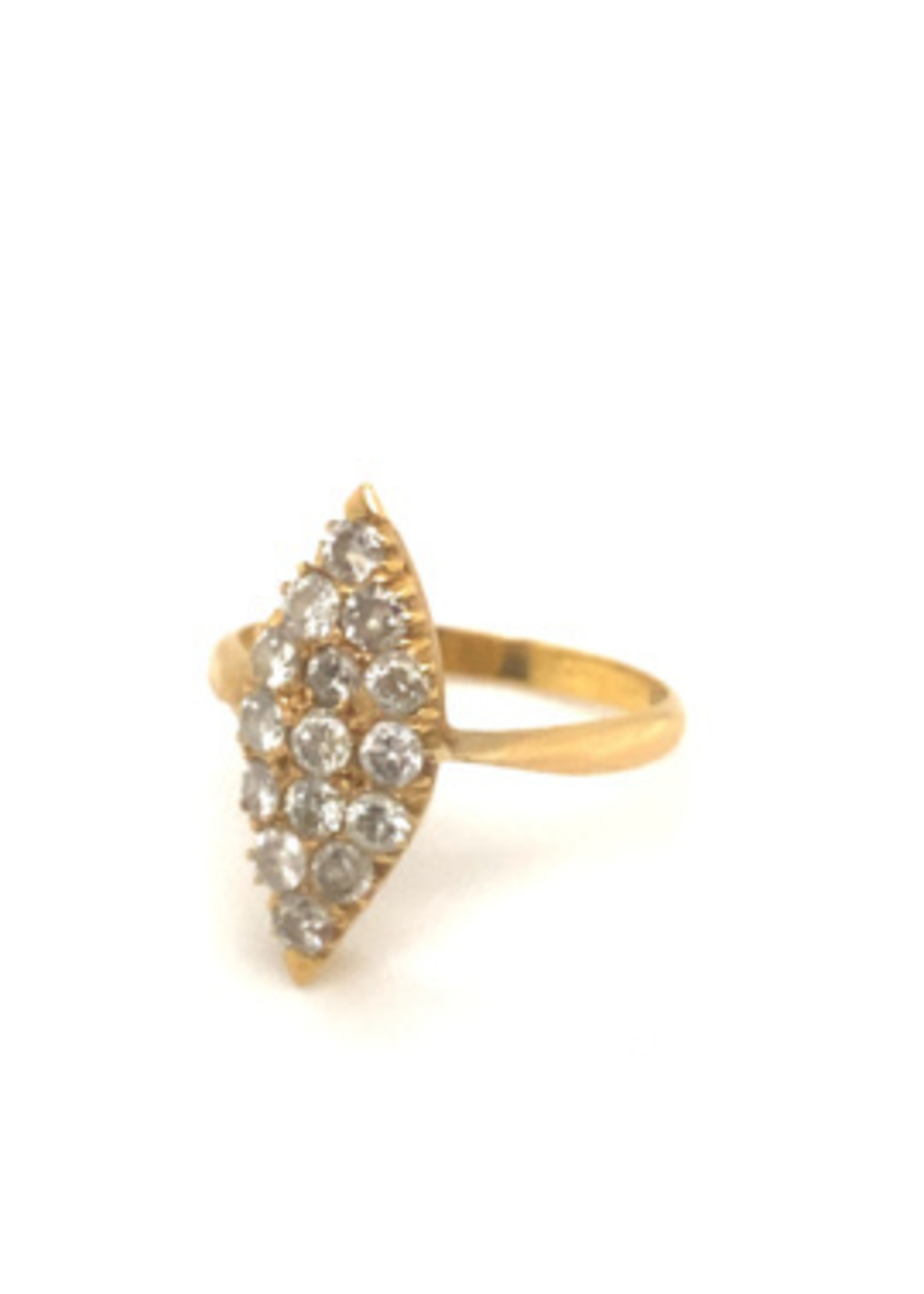 Vintage & Occasion Occasion vintage ring met 15 diamanten 0.45ct